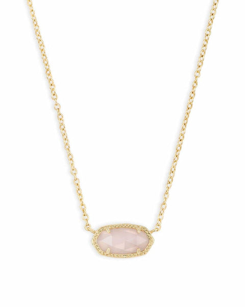 Kendra Scott Elisa Pendant Necklace for Women, Fashion Jewelry, 14k Gold-Plated, Rose Quartz Kendra Scott