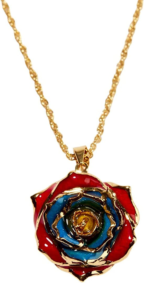 Eternal Necklace by Eternal Rose - 24k Gold Dipped Rose Women's Pendant Necklace - Gift for Her (Breath of Armenia) Eternal Rose