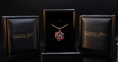 Eternal Necklace by Eternal Rose - 24k Gold Dipped Rose Women's Pendant Necklace - Gift for Her (Breath of Armenia) Eternal Rose