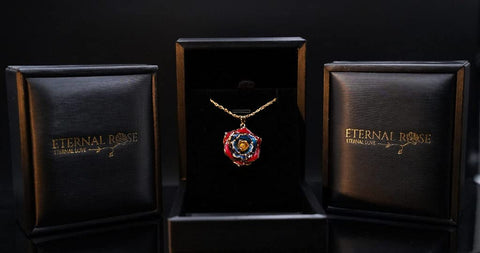Eternal Necklace by Eternal Rose - 24k Gold Dipped Rose Women's Pendant Necklace - Gift for Her (Breath of Armenia) Eternal Rose