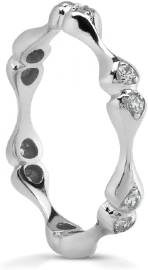 Madina Jewelry 0.36 ct Ladies Round Cut Diamond Eternity Wedding Band Ring in Prong Setting in 14 kt White Gold in Size 10 Madina Jewelry