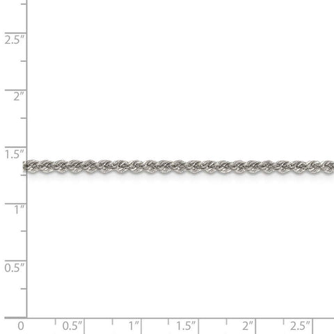 925 Sterling Silver Solid Lobster Claw Closure Polished Twisted 2.5mm Necklace 24 Inch Jewelry Gifts for Women JewelryWeb