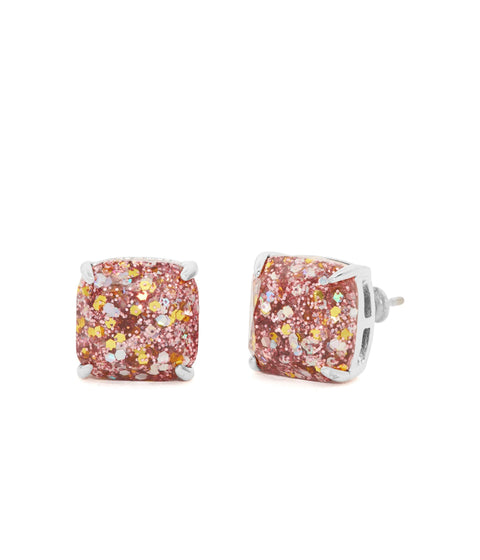 Kate Spade New York Womens Stud-Earrings Silver Glitter Kate Spade New York