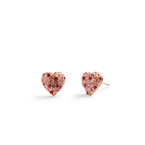 COACH Womens Pavé Heart Stud Earrings Coach