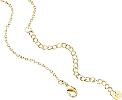 PAVOI 14K Yellow Gold Plated Station Necklace | Simulated Diamond By The Yard Necklace | Womens CZ Chain Necklace PAVOI