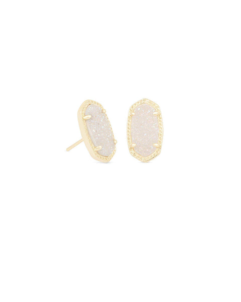 Kendra Scott Gift Bundle, Elisa Adjustable Length Pendant Necklace, Elaina Adjustable Chain Bracelet, and Ellie Stud Earrings for Women, Fashion Jewelry, 14k Gold Plated, Iridescent Drusy Kendra Scott