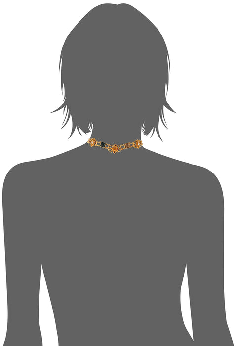 Ben-Amun Arabian Nights Collection Swarovski Crystal Gold Plated New York Fashion Jewelry, Deco Station Choker Ben-Amun Jewelry