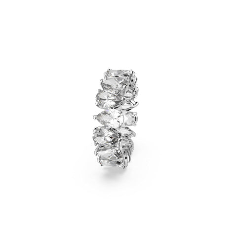 Swarovski Pear Vittore Ring, Women's Ring with Pear-Shaped White Crystal Stones on a Rhodium Plated Setting, Size 50 SWAROVSKI