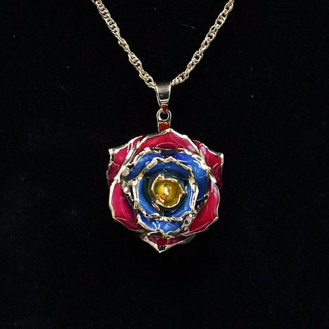 Eternal Necklace by Eternal Rose - 24k Gold Dipped Rose Women's Pendant Necklace - Gift for Her (Breath of Armenia) Eternal Rose