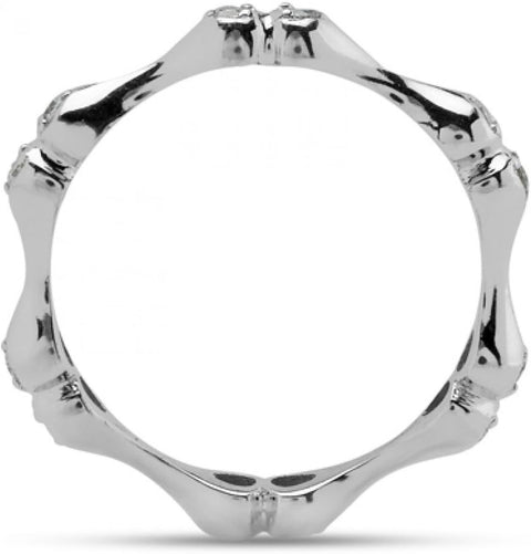 Madina Jewelry 0.36 ct Ladies Round Cut Diamond Eternity Wedding Band Ring in Prong Setting in 14 kt White Gold in Size 10 Madina Jewelry