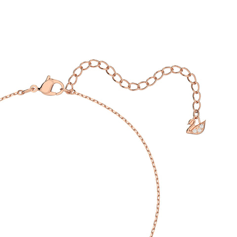 Swarovski Women's Sparkling Dance Clover Necklace and Pierced Stud Earring Jewelry Set with Pink and White Crystals in a Rose-Gold Tone Plated Setting SWAROVSKI