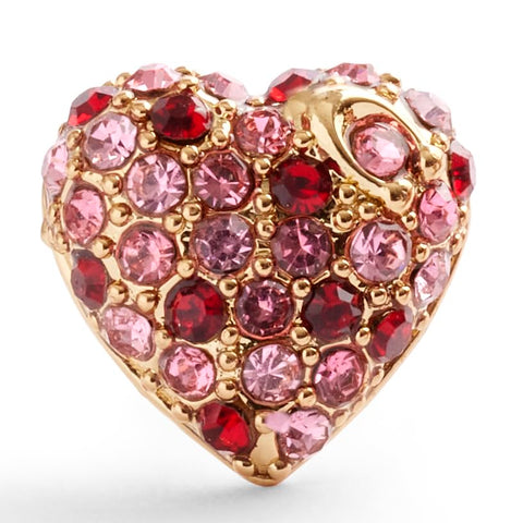 COACH Womens Pavé Heart Stud Earrings Coach