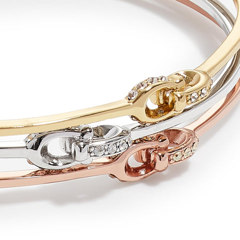 Coach Women's Signature C Logo Bangle Bracelet Set Coach