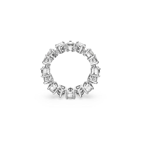 Swarovski Pear Vittore Ring, Women's Ring with Pear-Shaped White Crystal Stones on a Rhodium Plated Setting, Size 50 SWAROVSKI