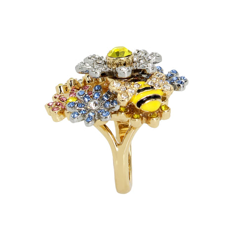 Betsey Johnson Womens Daisy Cocktail Ring Betsey Johnson