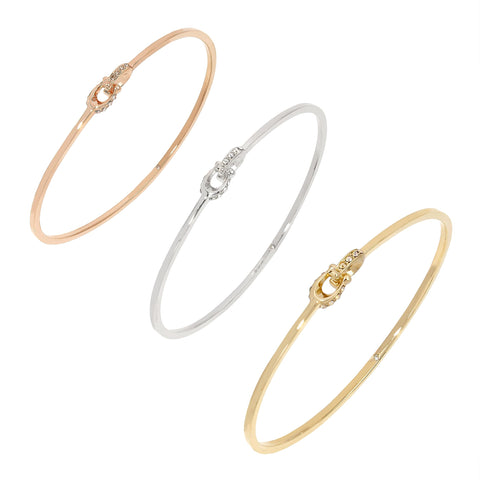 Coach Women's Signature C Logo Bangle Bracelet Set Coach