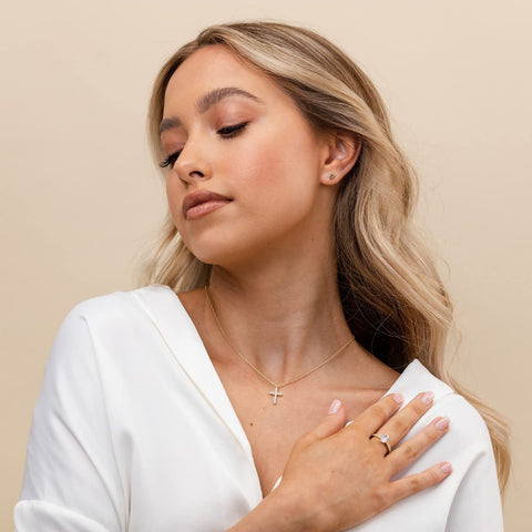 PAVOI Womens 14K Gold Plated – Yellow Gold Faith Necklace with Pendant PAVOI