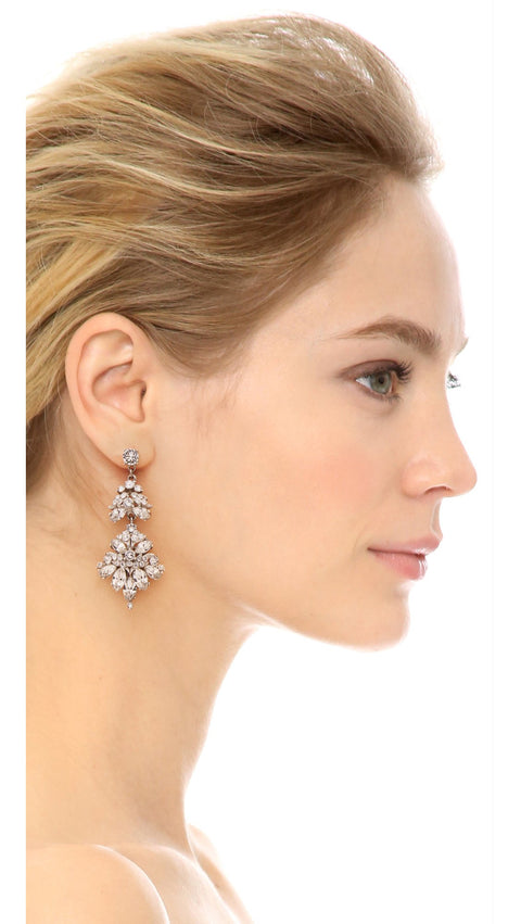 Ben-Amun Drop Earrings with Swarovski Crystals, Silver Plated, Fashion Jewelry for Women, Made in New York Ben-Amun Jewelry