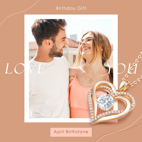 LOUISA SECRET Love Heart Birthstone Necklaces for Women, 925 Sterling Silver Women Pendant Necklace, Mother’s Day Birthday Anniversary Jewelry Gift for Woman Mother Mom Wife Her Girlfriend Girl LOUISA SECRET
