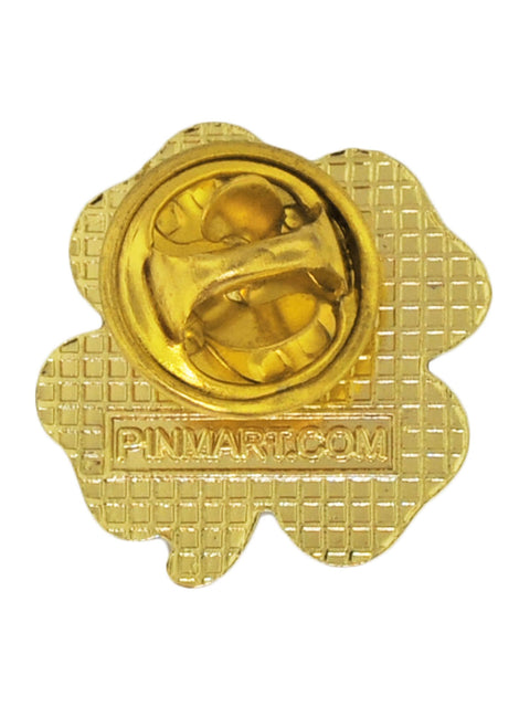 PinMart St. Patrick's Day Lapel Pin – Green Four Leaf Clover Jewelry for Women and Men – Irish Culture Celebration Pin –Gold Plated Enamel Brooch with Clutch Back PinMart