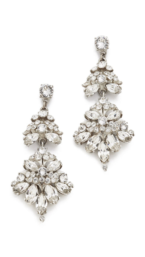 Ben-Amun Drop Earrings with Swarovski Crystals, Silver Plated, Fashion Jewelry for Women, Made in New York Ben-Amun Jewelry