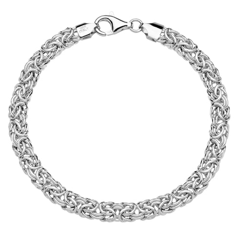 Miabella Italian 925 Sterling Silver Byzantine Bracelet for Women, Handmade in Italy (Length 8 Inches) Miabella