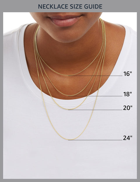 Amazon Essentials 10K Yellow Gold Diamond 7 Stone Cluster Twist Pendant Necklace (1/4 cttw),18" (previously Amazon Collection) Amazon Essentials