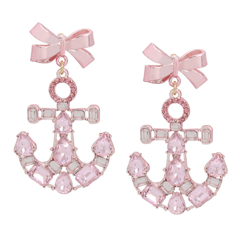 Betsey Johnson Womens Anchor Drop Earrings Betsey Johnson