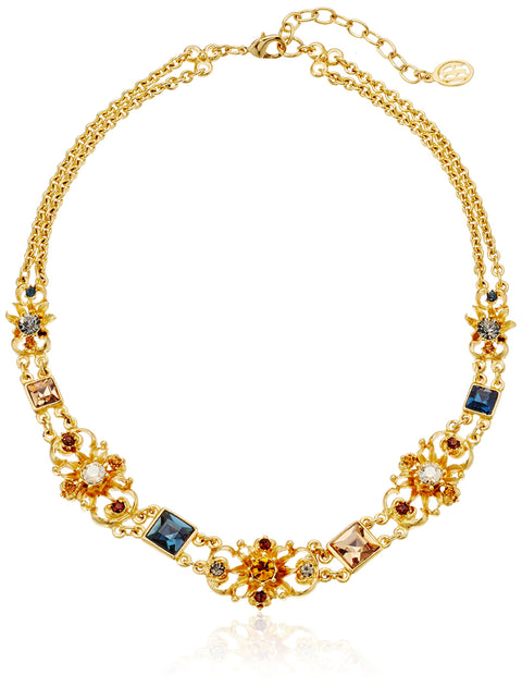 Ben-Amun Arabian Nights Collection Swarovski Crystal Gold Plated New York Fashion Jewelry, Deco Station Choker Ben-Amun Jewelry