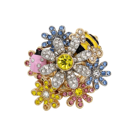 Betsey Johnson Womens Daisy Cocktail Ring Betsey Johnson
