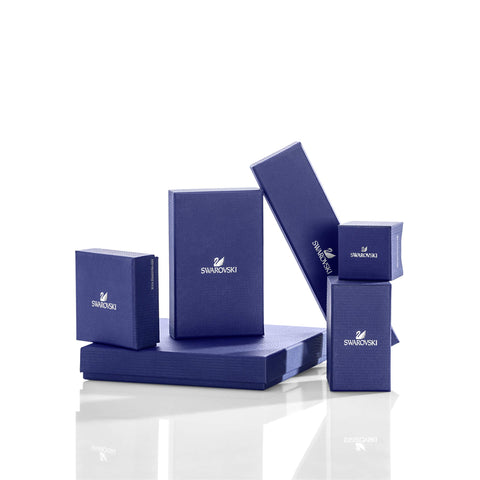 Swarovski Attract Circle Pierced Earrings with Circle Cut Crystals and matching Pavé on a Rhodium Plated Post with Butterfly Back Closure SWAROVSKI