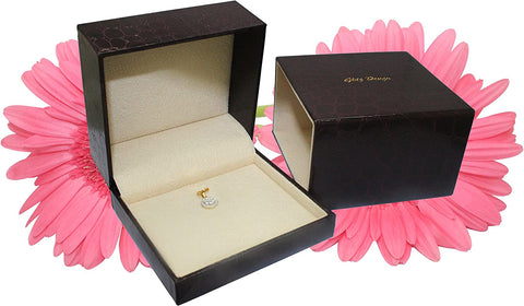 Angel Wings 14K gold Diamond Necklaces for women-girls Charm w/o Chain Gift Box Authenticity Cards (I,I1) Glitz Design
