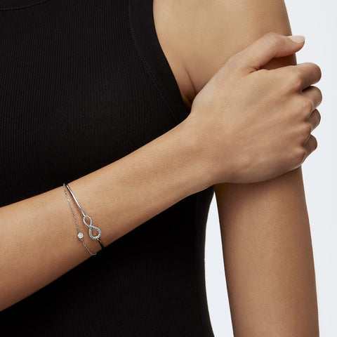 SWAROVSKI Women's Infinity Crystal Jewelry Collections, Rhodium & Rose Gold Tone Finish SWAROVSKI