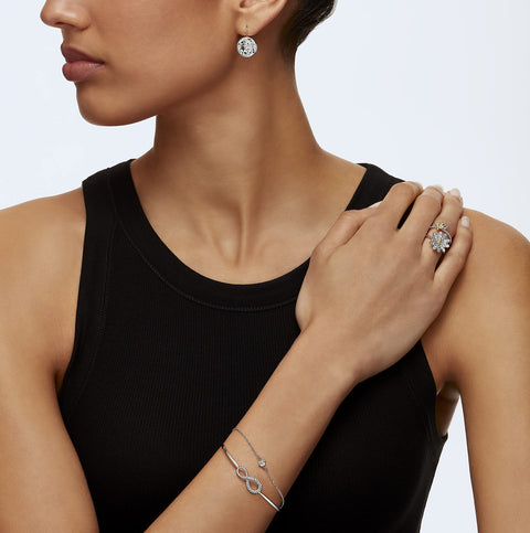 SWAROVSKI Women's Infinity Crystal Jewelry Collections, Rhodium & Rose Gold Tone Finish SWAROVSKI